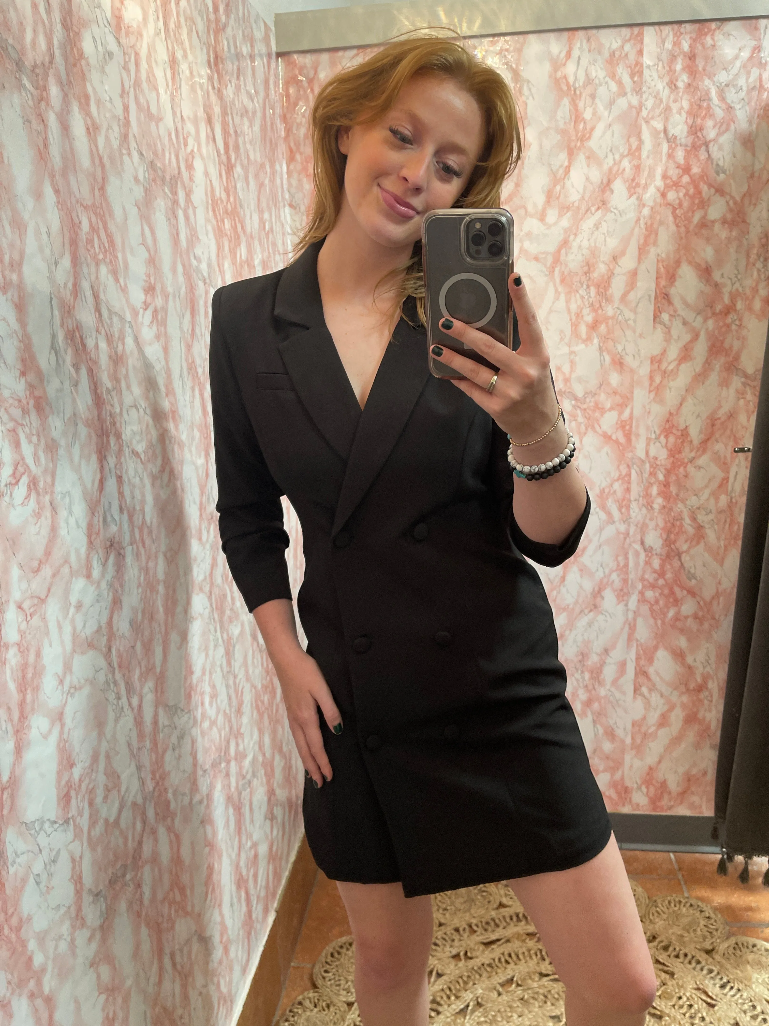 Double-Breasted Blazer Mini Dress