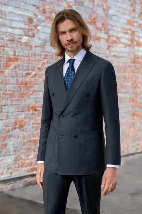 Double Breasted Sharkskin Suit - Slim