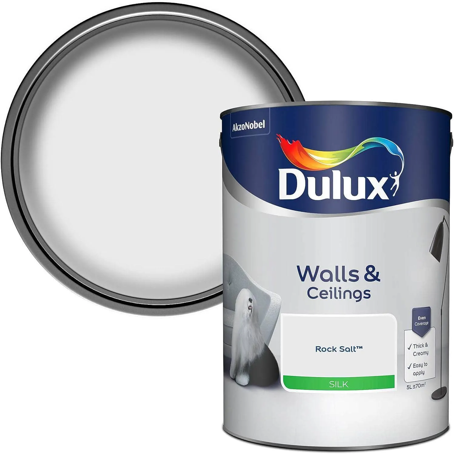 Dulux Silk Emulsion 2.5L - Rock Salt