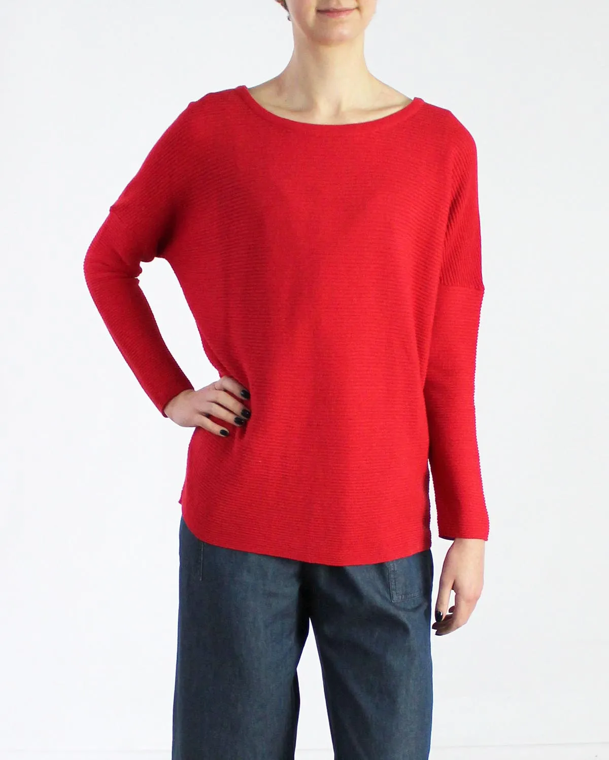 Easy Rib Pima Cotton Knit Pullover