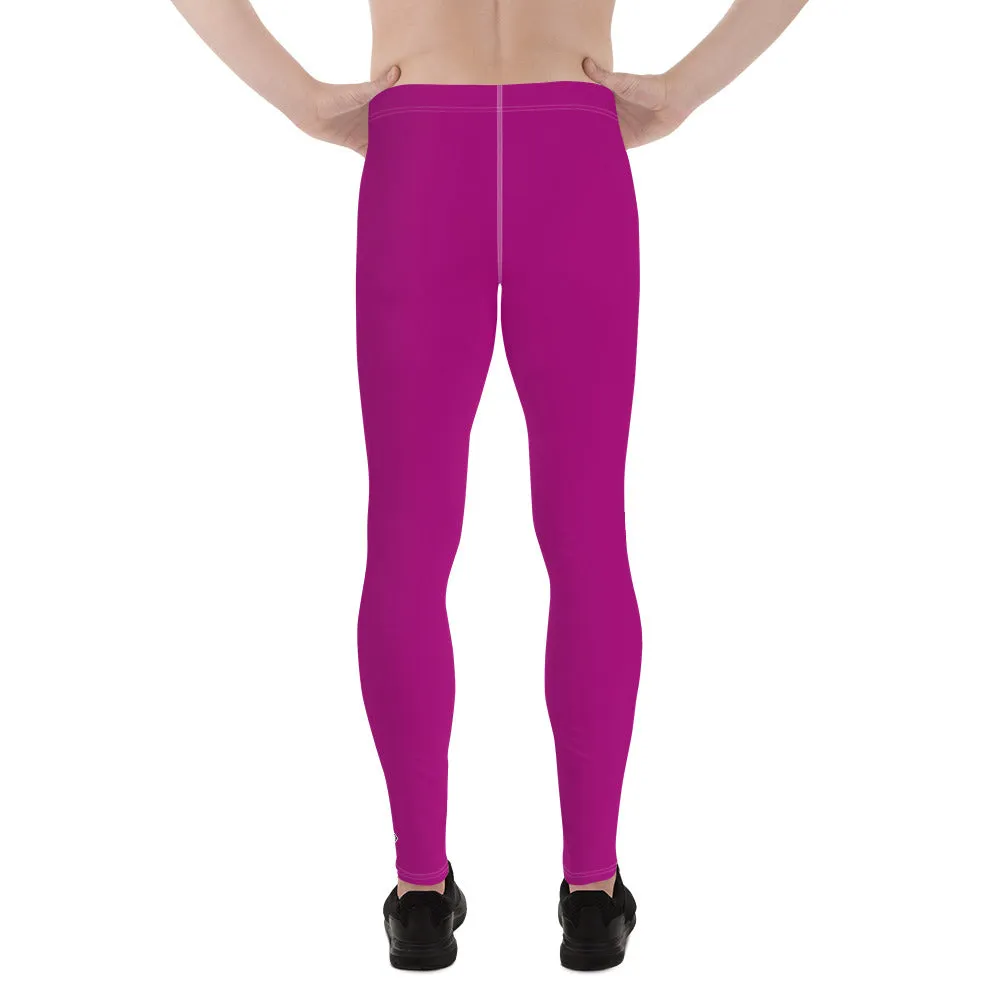 Effortless Active Style: Solid Color Leggings for Him - Vivid Purple