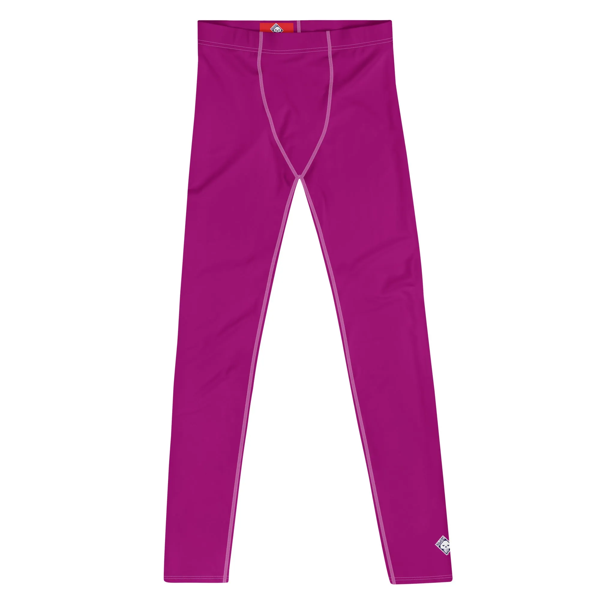 Effortless Active Style: Solid Color Leggings for Him - Vivid Purple