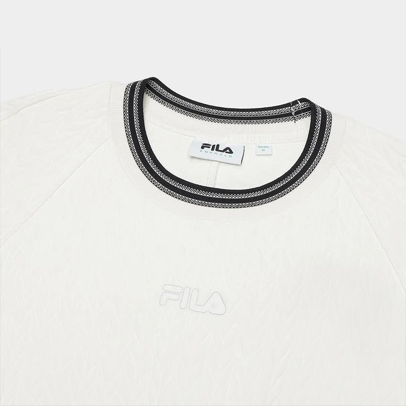 FILA CORE Women's WHITE LINE EMERALD Pullover Sweater in Ash