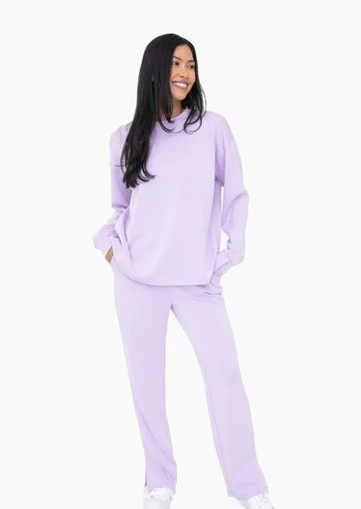 FINAL SALE - Mono B Lilac Crew Neck Pullover