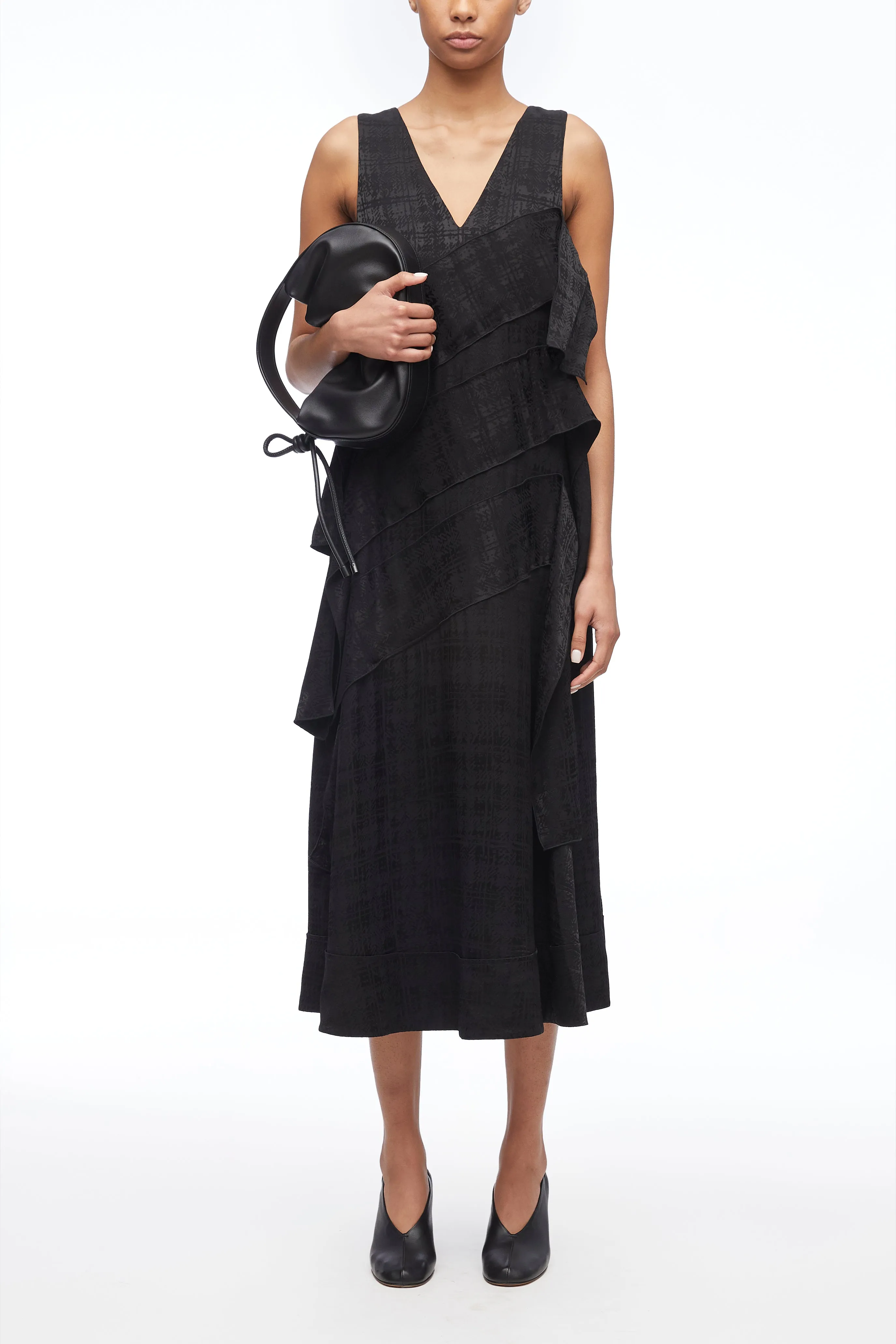 Fluid Plaid Viscose Dress