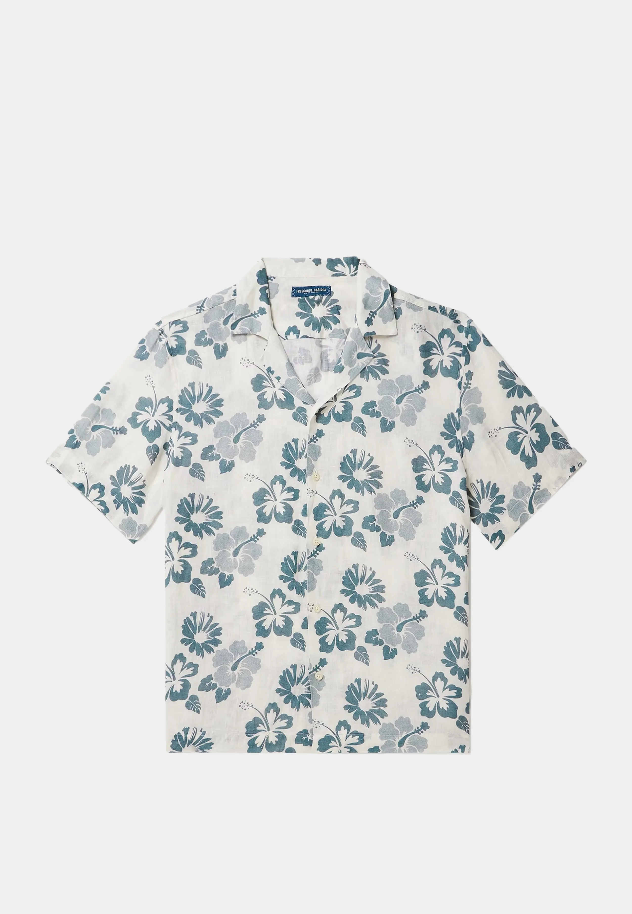 Frescobol Roberto Petala Print SS Linen Shirt Summer Night