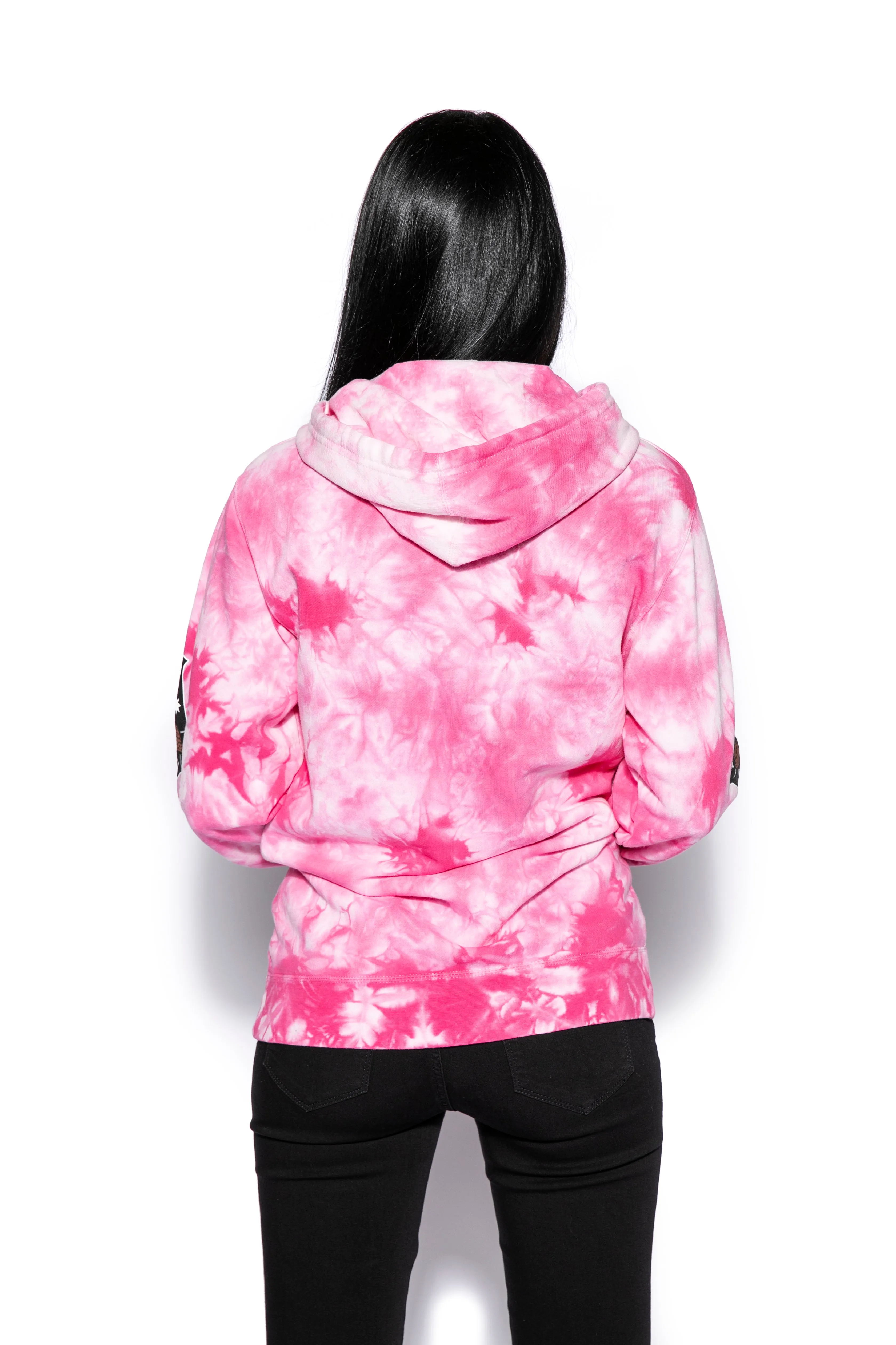 Frickin' Bats - Pink Tie Dye Hooded Pullover