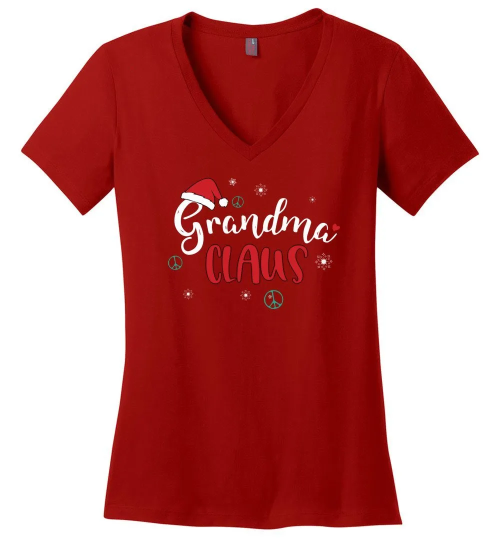 Funny Grandma Claus - Holiday V-neck