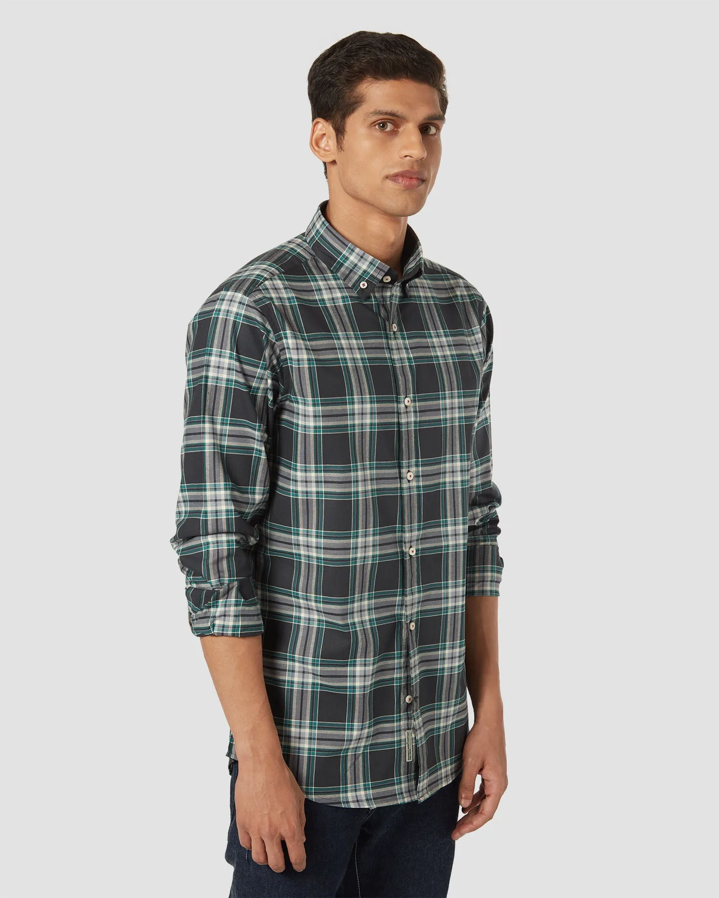 Green Steel Checked Shirt