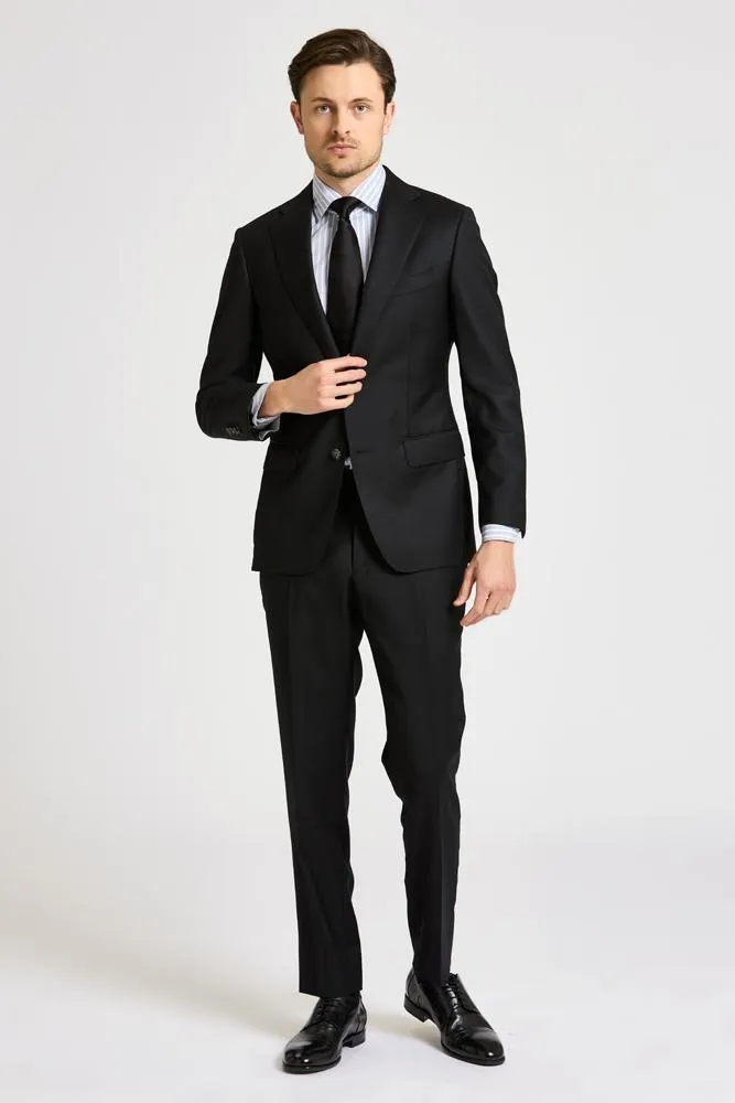 Greyson Suit - Black Wool 004