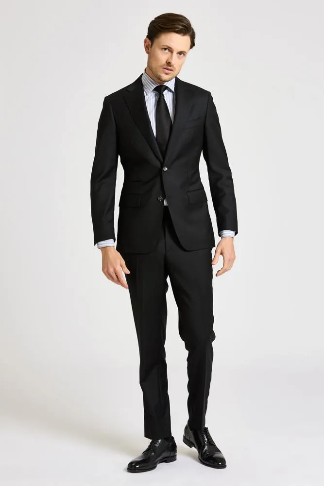 Greyson Suit - Black Wool 004