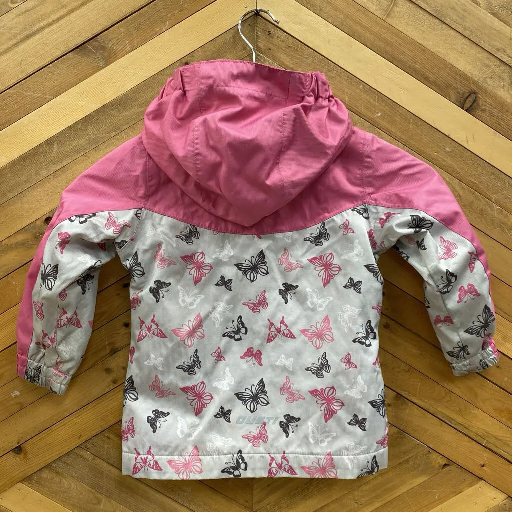 Gusti - Kid's Fleece-Lined Shell Jacket - MSRP $65: Grey/Pink-children-3T