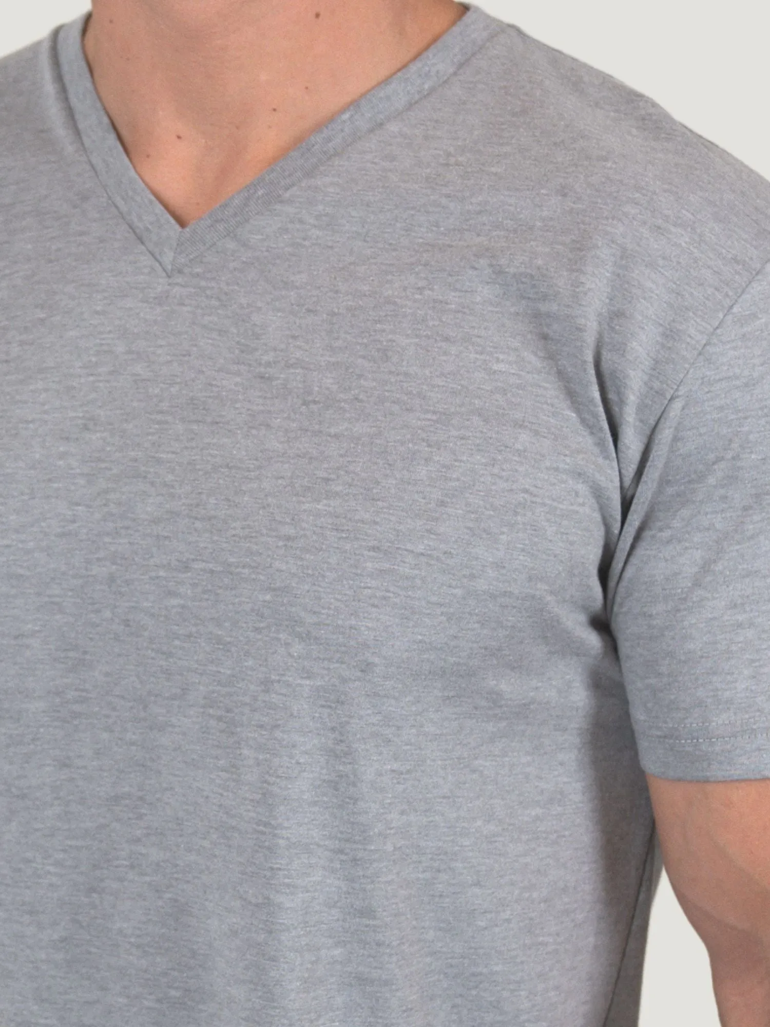 Heather Grey V-Neck