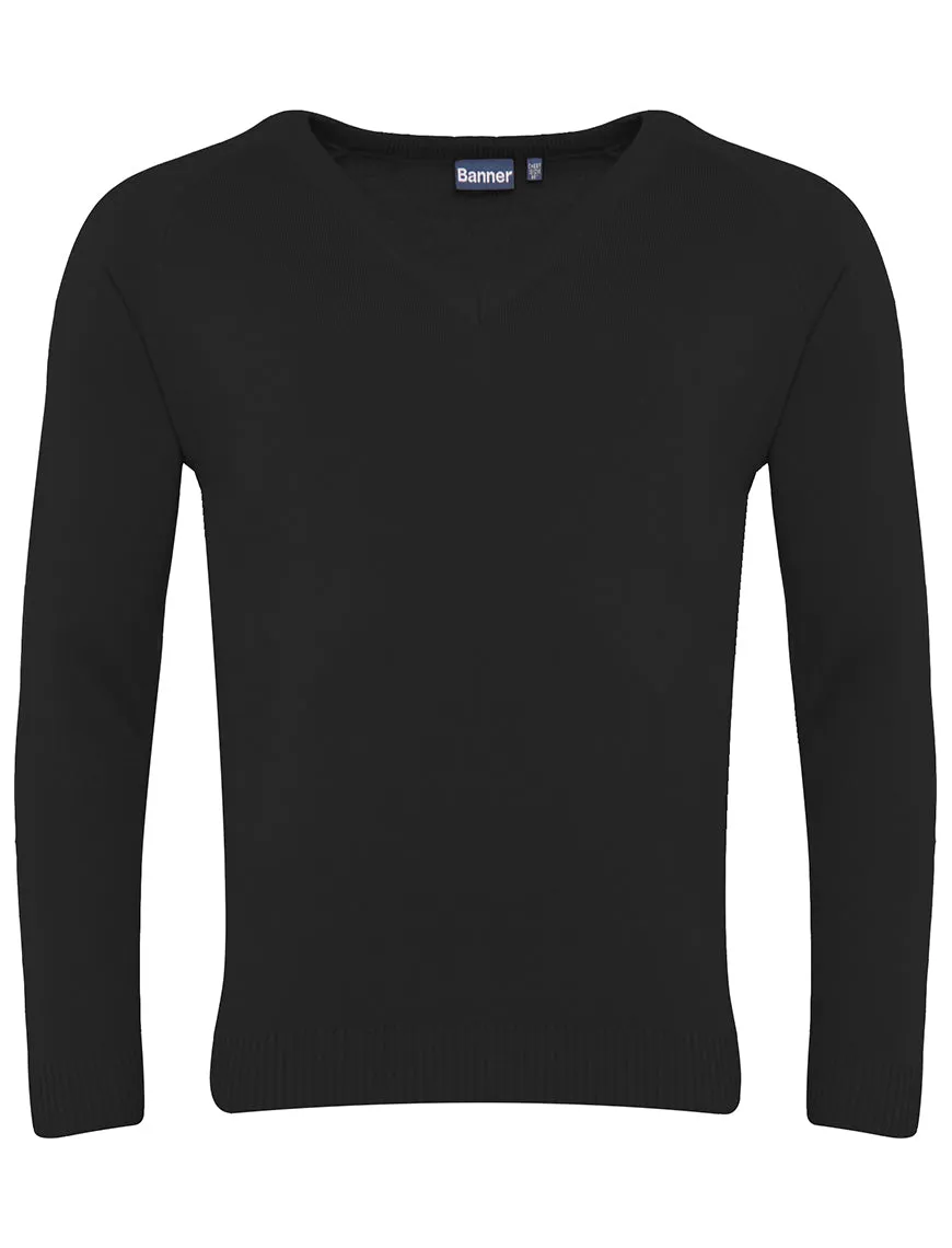 Hebburn Comprehensive School Black V-Neck Jumper