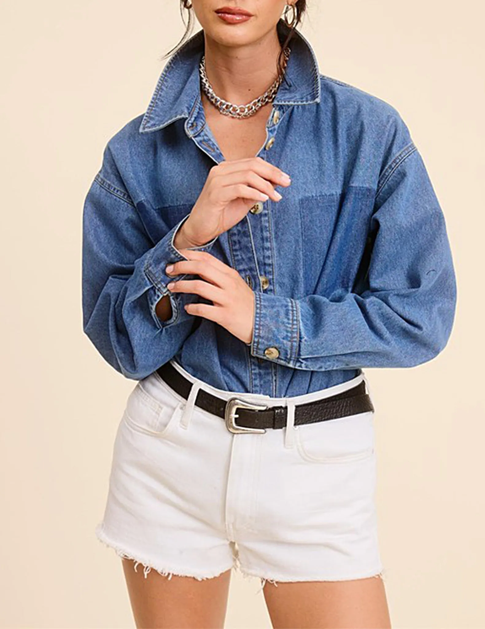 Ivonne Denim Button Up Shirt