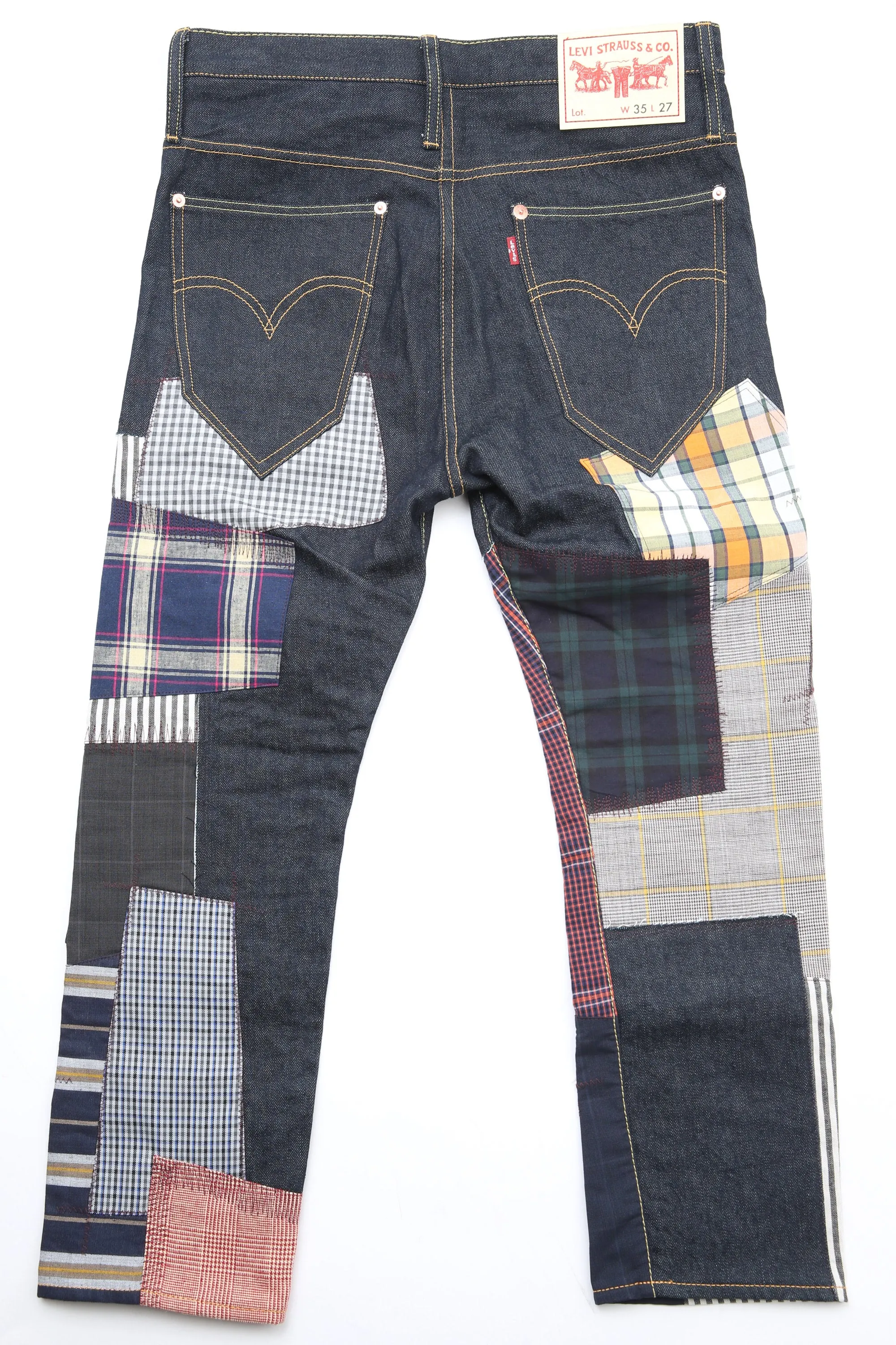 Junya Watanabe MAN Indigo Levi's Edition Patchwork Jeans - Indigo x Gray