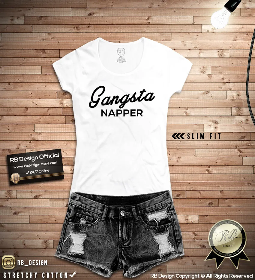 Ladies Gangsta Napper T-shirt  Nap Queen Tank Top WD231