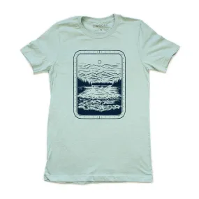 Lake View Tee-Dusty Blue