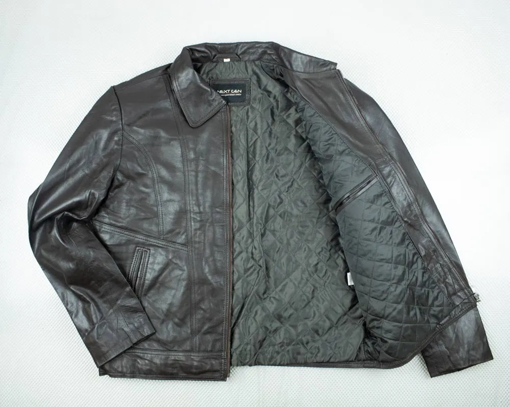 Leather Point Choc Jacket