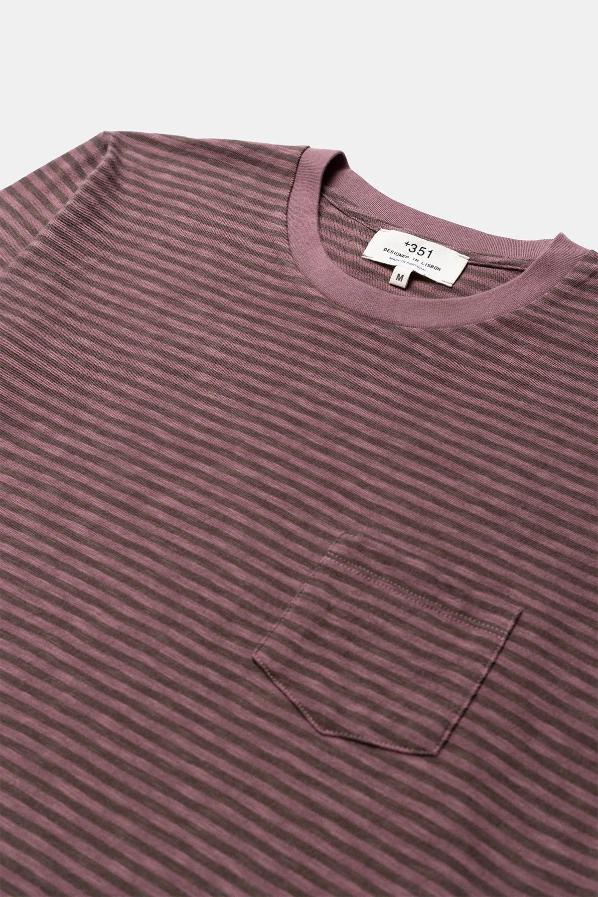 Long Sleeve Striped Espresso and Aubergine T-Shirt