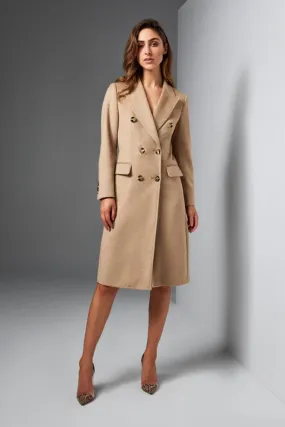 Loren Coat - Lt Camel Wool Cashmere