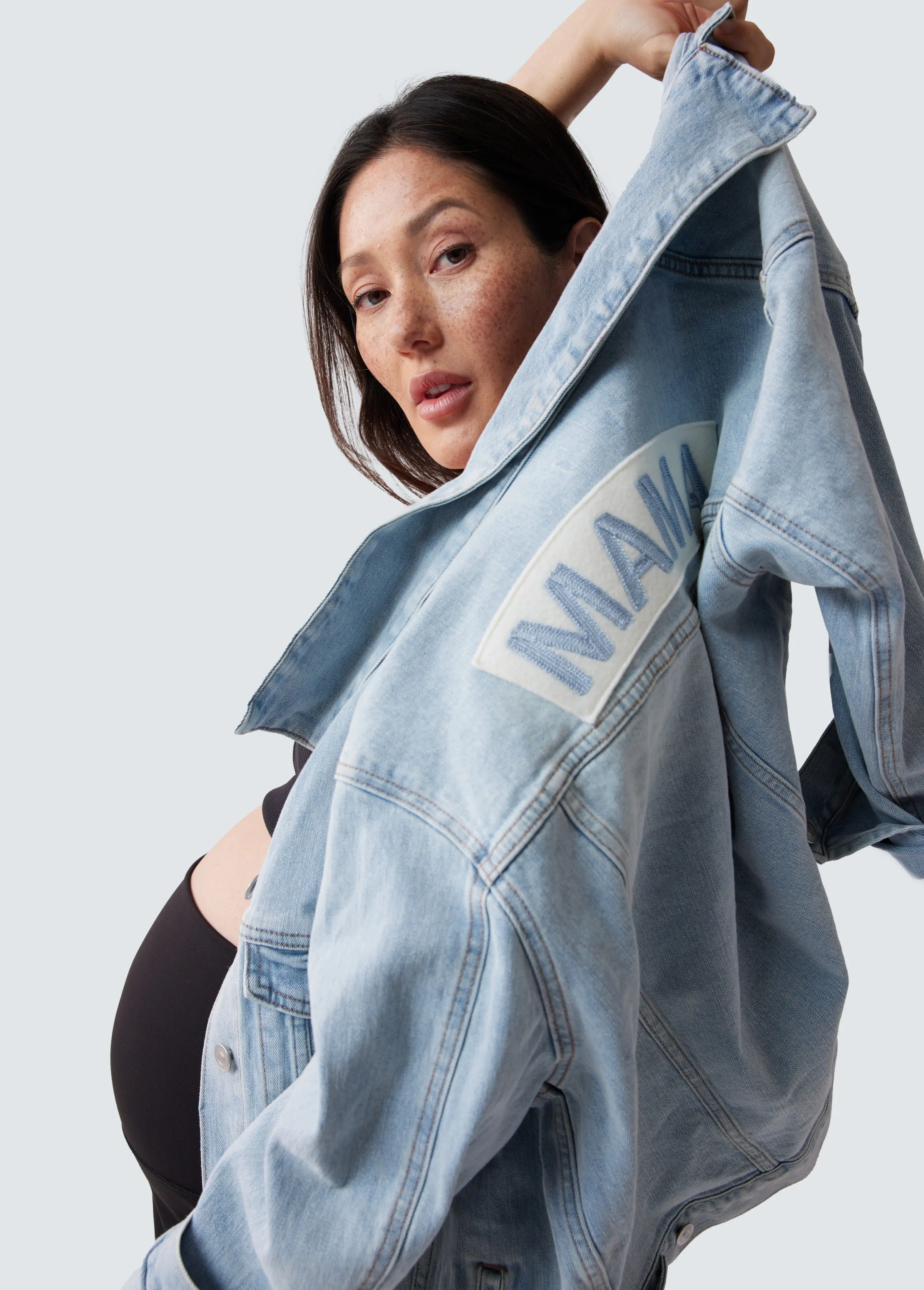 Mama & Baby Matching Maternity Denim Jacket