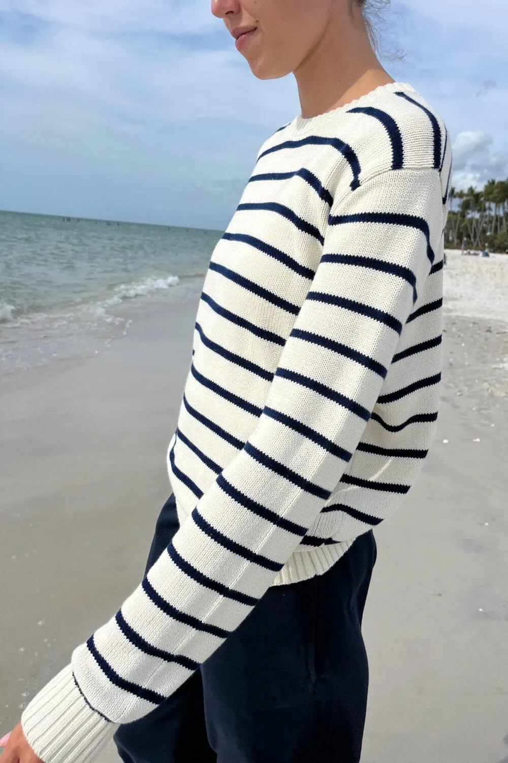 Martha Cotton Thin Stripe Sweater