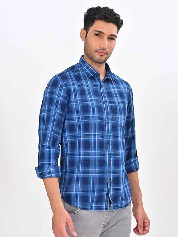 Men Checked Full Sleeve Cotton Shirt