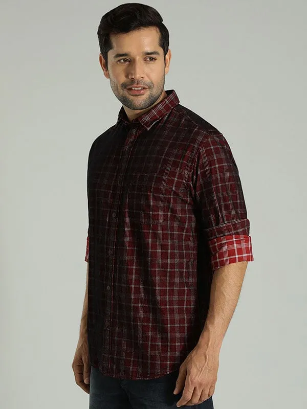 Men Checked Full Sleeve Cotton Shirt