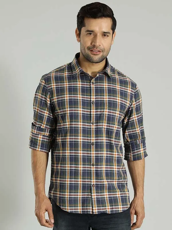 Men Checked Full Sleeve Cotton Shirt