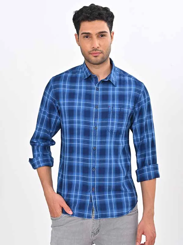 Men Checked Full Sleeve Cotton Shirt