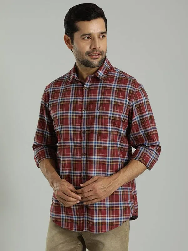 Men Checked Full Sleeve Cotton Shirt