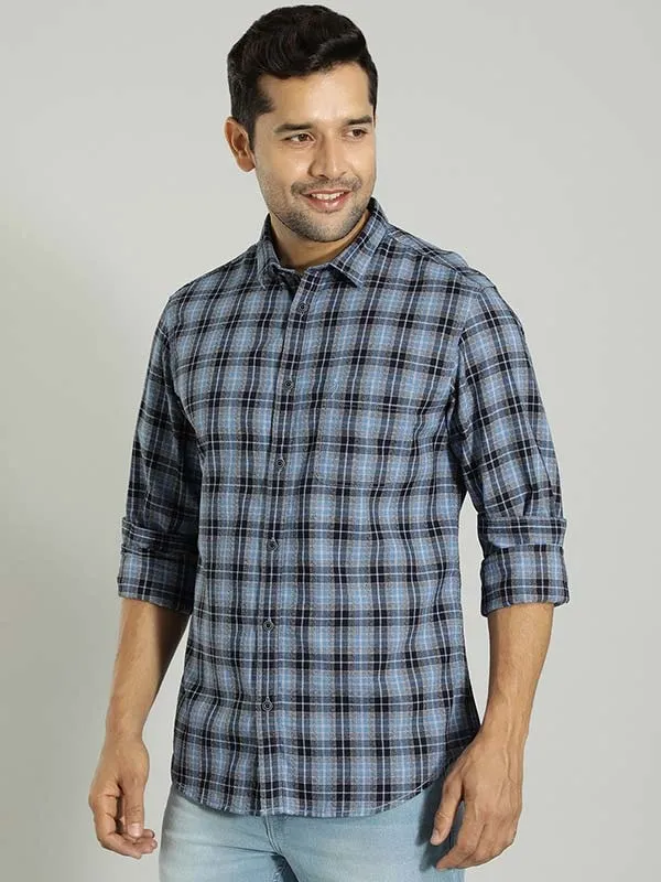 Men Checked Full Sleeve Cotton Shirt