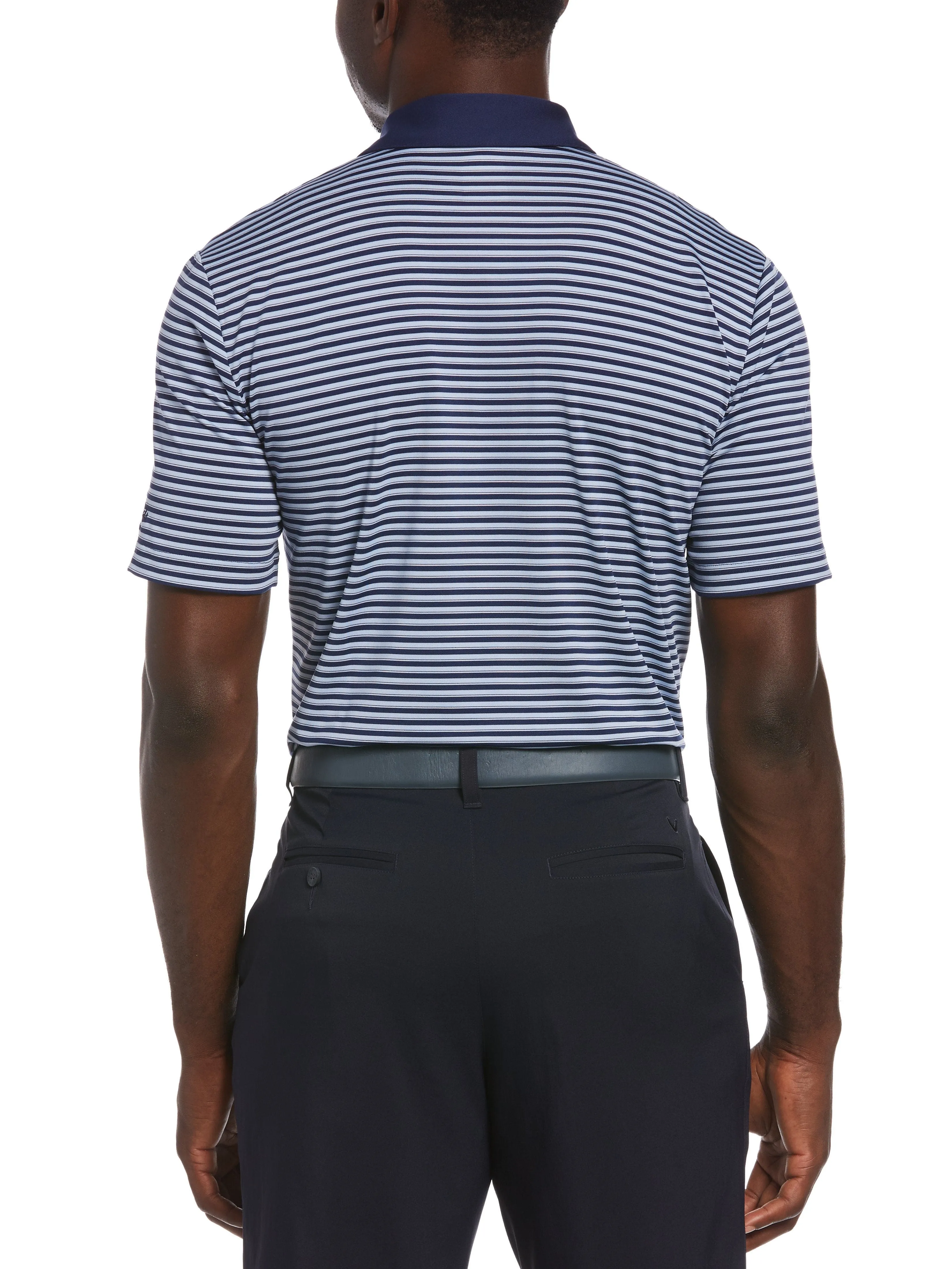 Mens 3-Color Stripe Polo