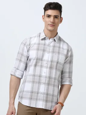 MEN'S DARK PINK-CHECKS SLIM FIT SHIRT