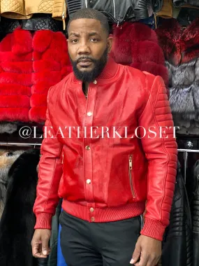 Men's Meek Bomber Jacket Red