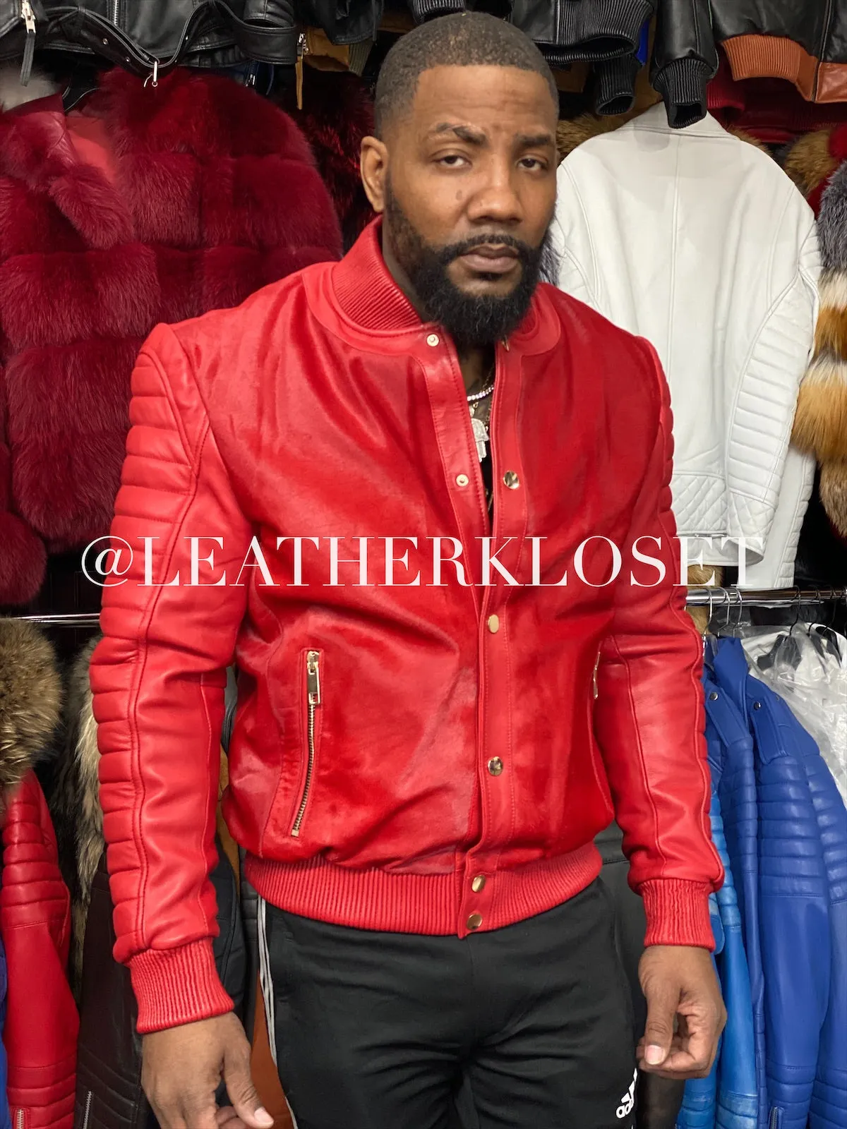 Men's Meek Bomber Jacket Red