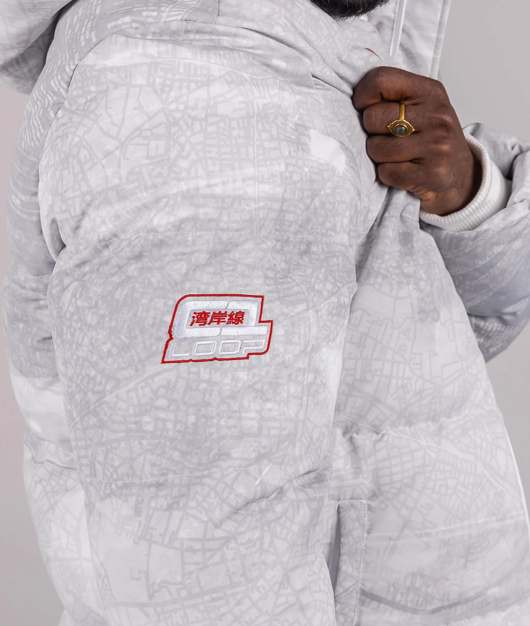 Mens Shuto White Puffer Jacket