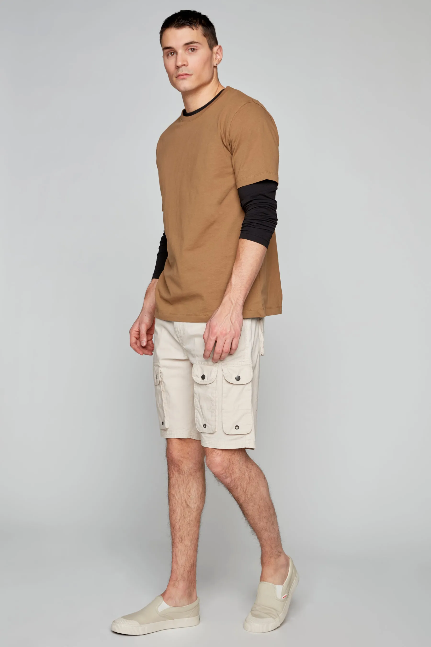 Men's Snap Cargo Poplin Short - Sand