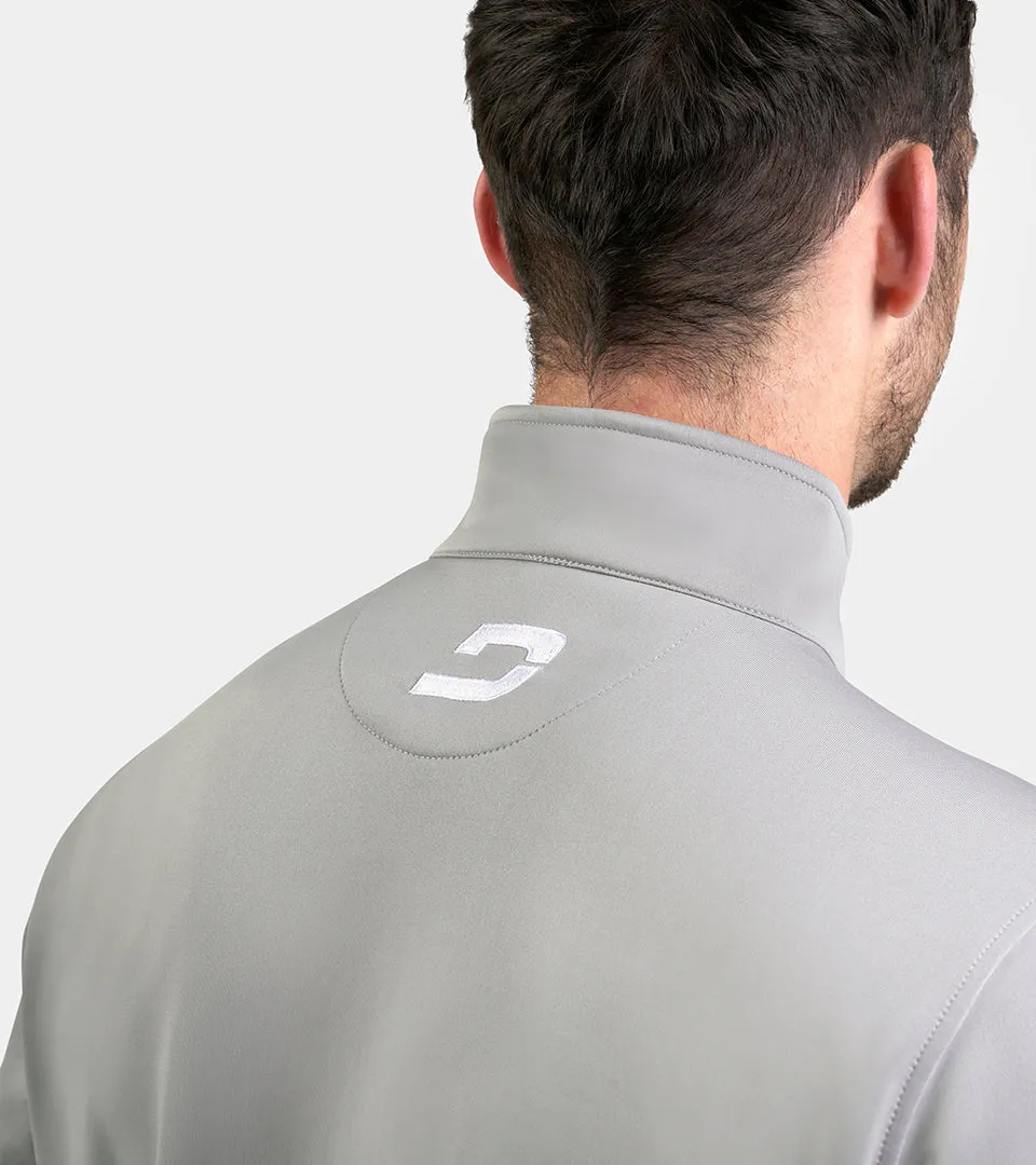 MEN'S ULTRA BLEND GOLF MIDLAYER 1/4 ZIP - LIGHT GREY