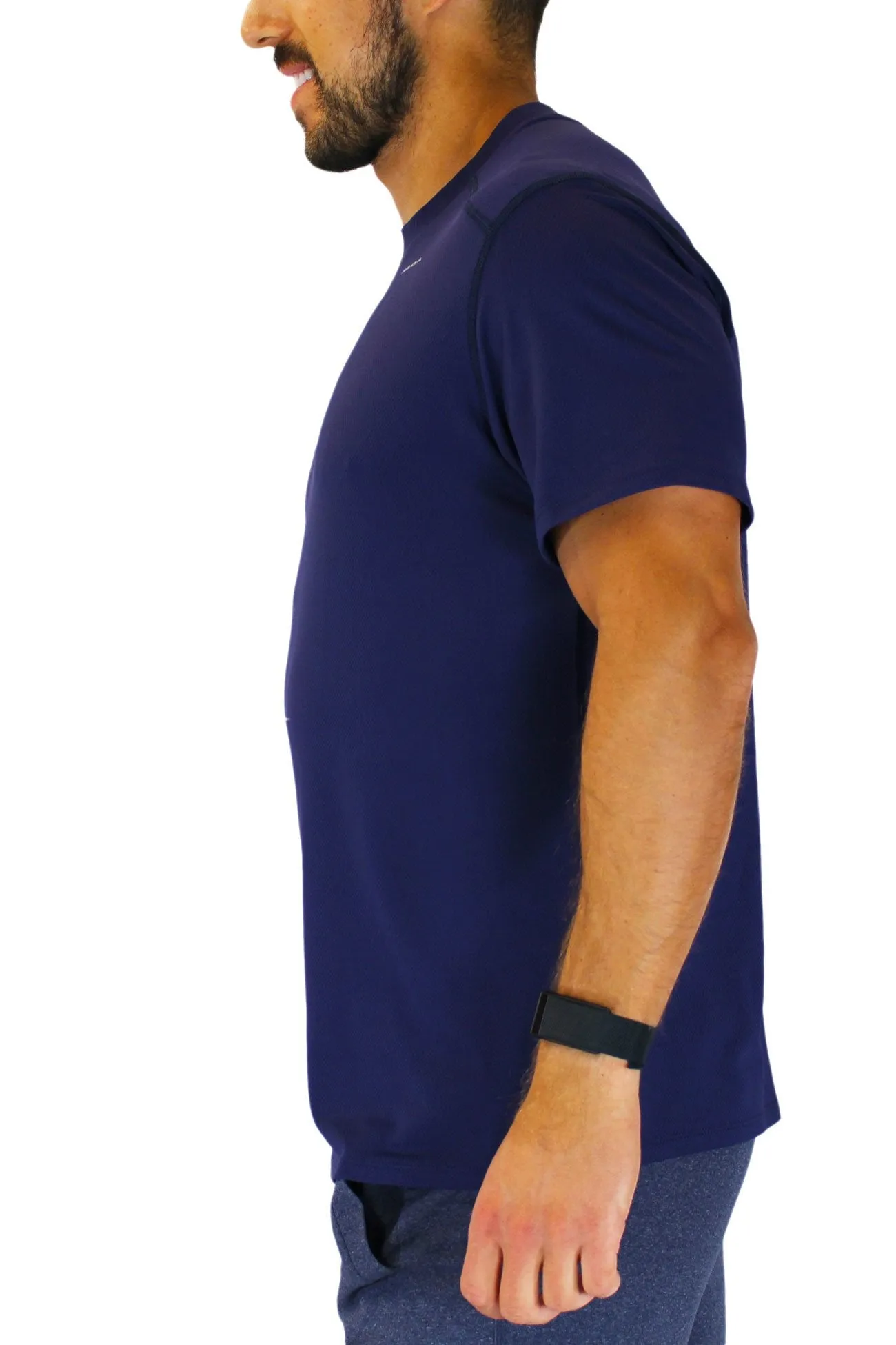 Men's Versatex Canyon Short Sleeve Running Shirt- Navy