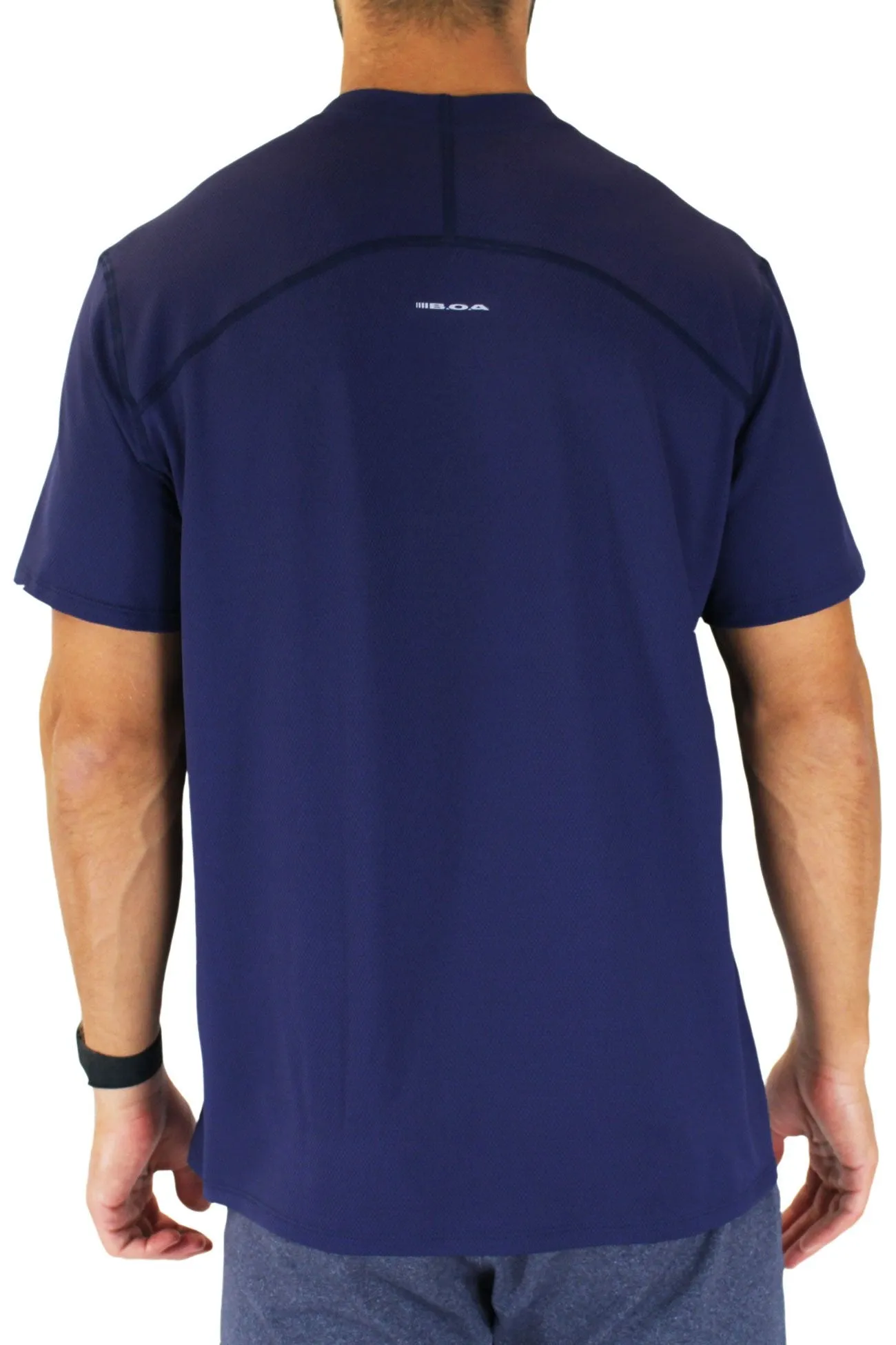 Men's Versatex Canyon Short Sleeve Running Shirt- Navy