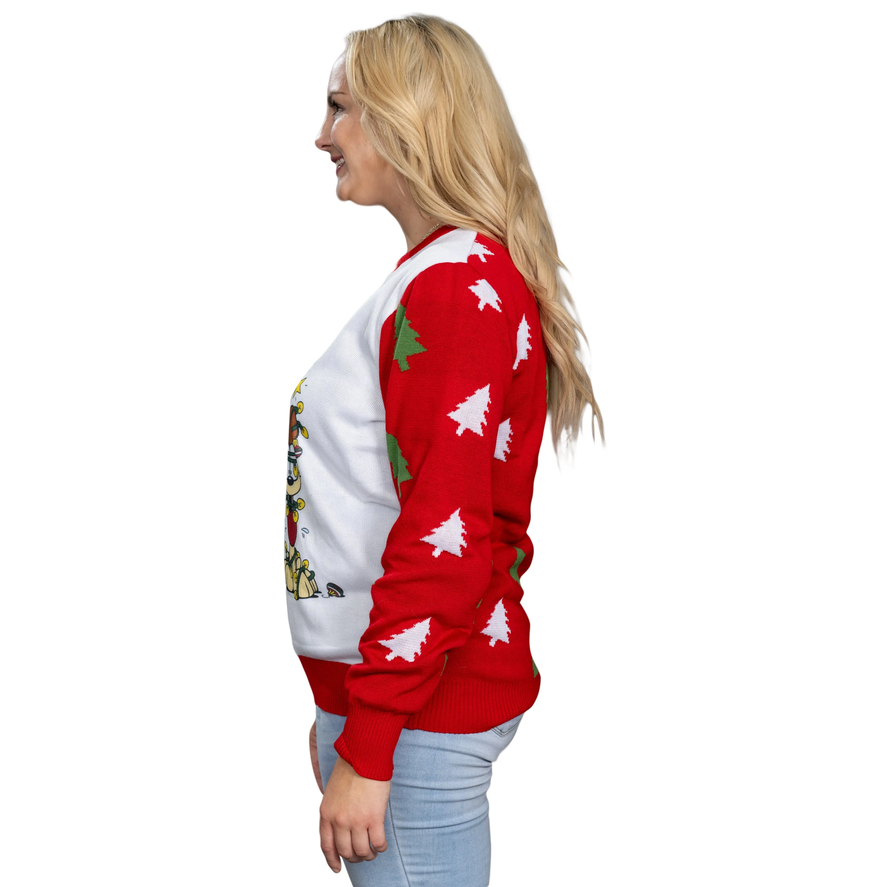 Merry Christmas Garfield Odie Xmas Tree Sweater