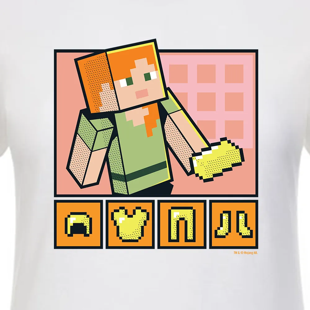 Minecraft Jolly Mobs Alex Armor Women's Short Sleeve T-Shirt