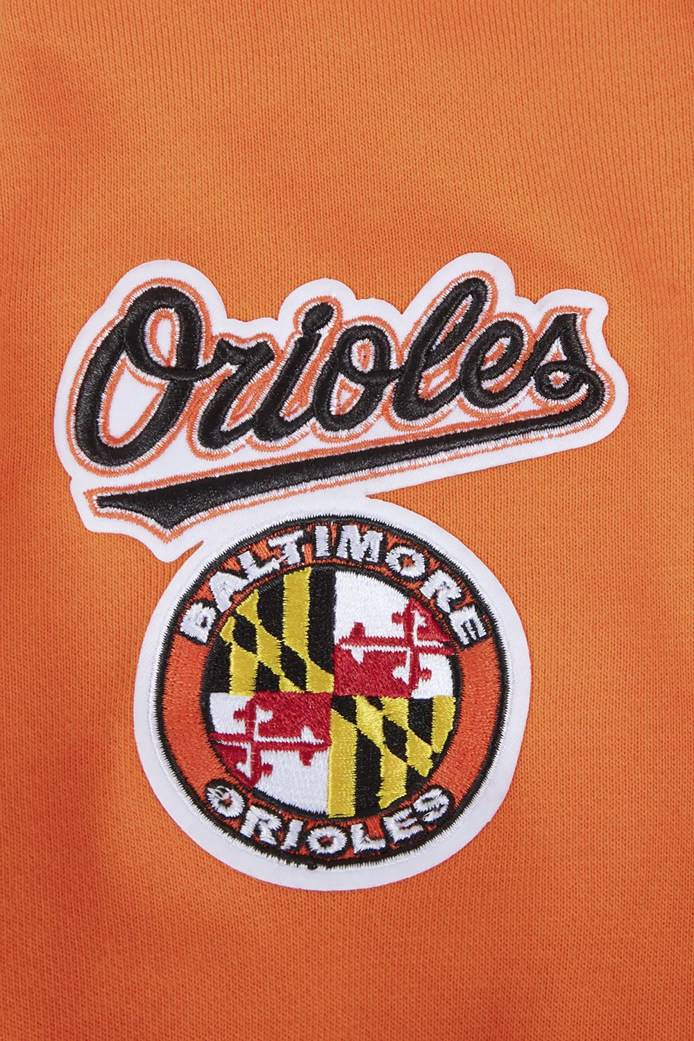 MLB BALTIMORE ORIOLES CLASSIC WOMEN'S FLC CROPPED PO HOODIE (ORANGE)