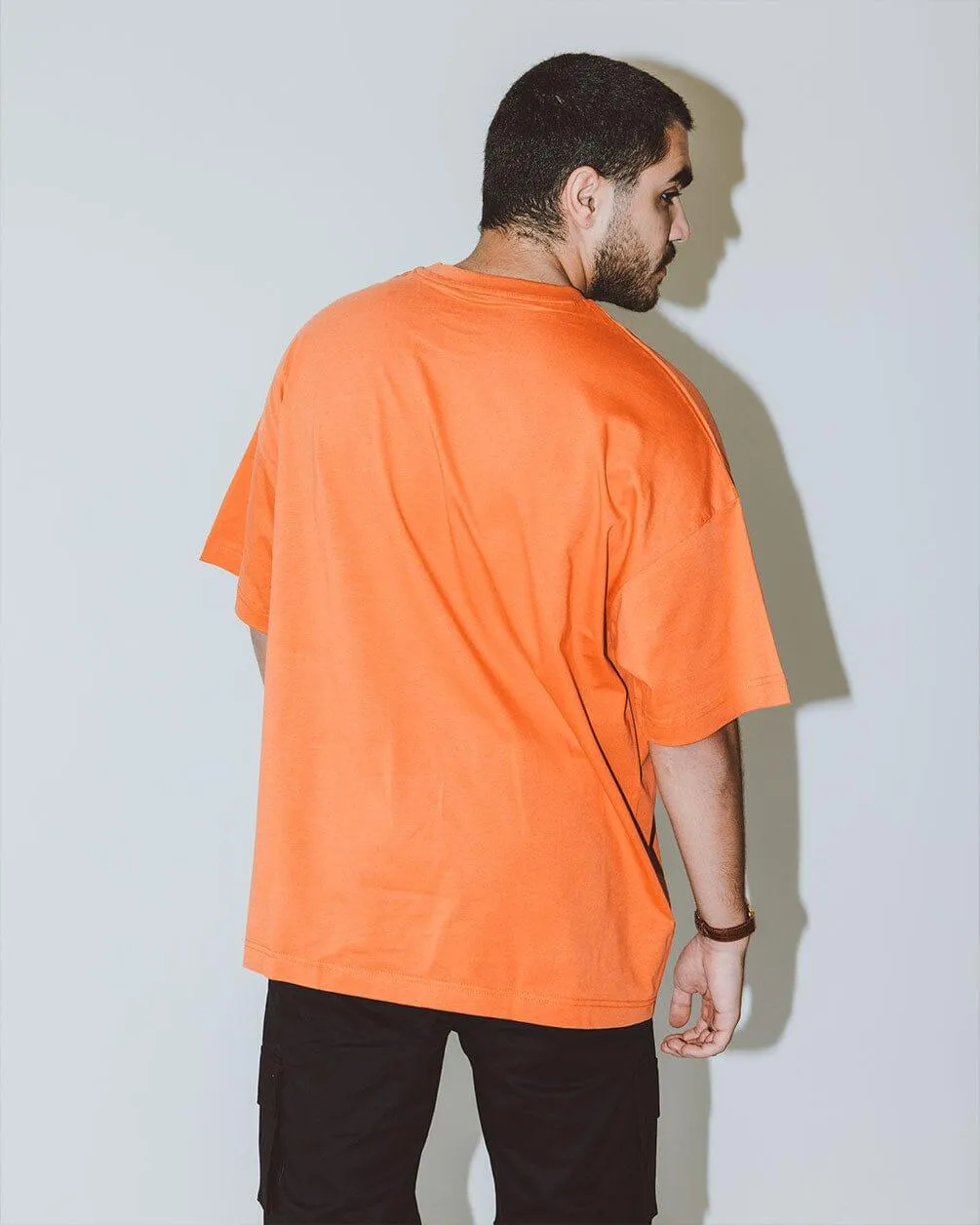 Orange IYS Printed Oversized Tee