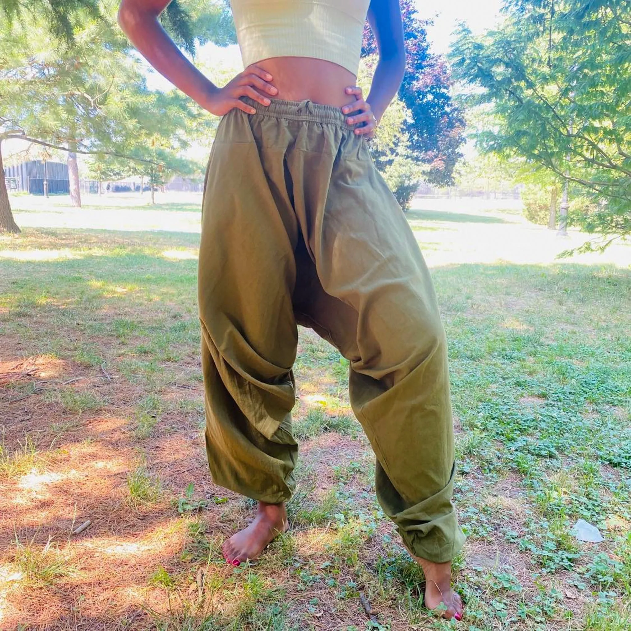 Organic Cotton Solid Color Unisex Pants