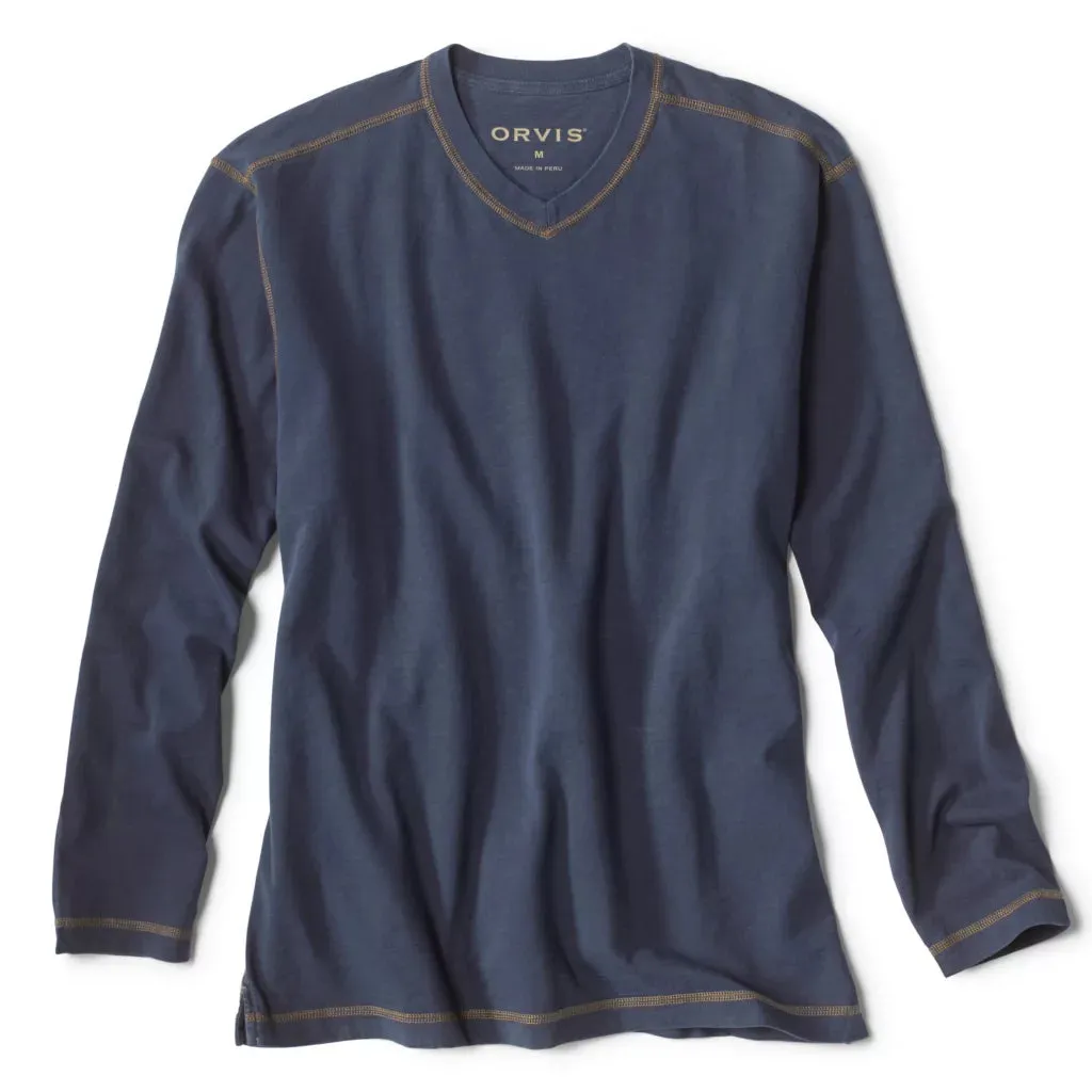 Orvis Men's Montana Morning High V-Neck Long-Sleeved T-Shirt