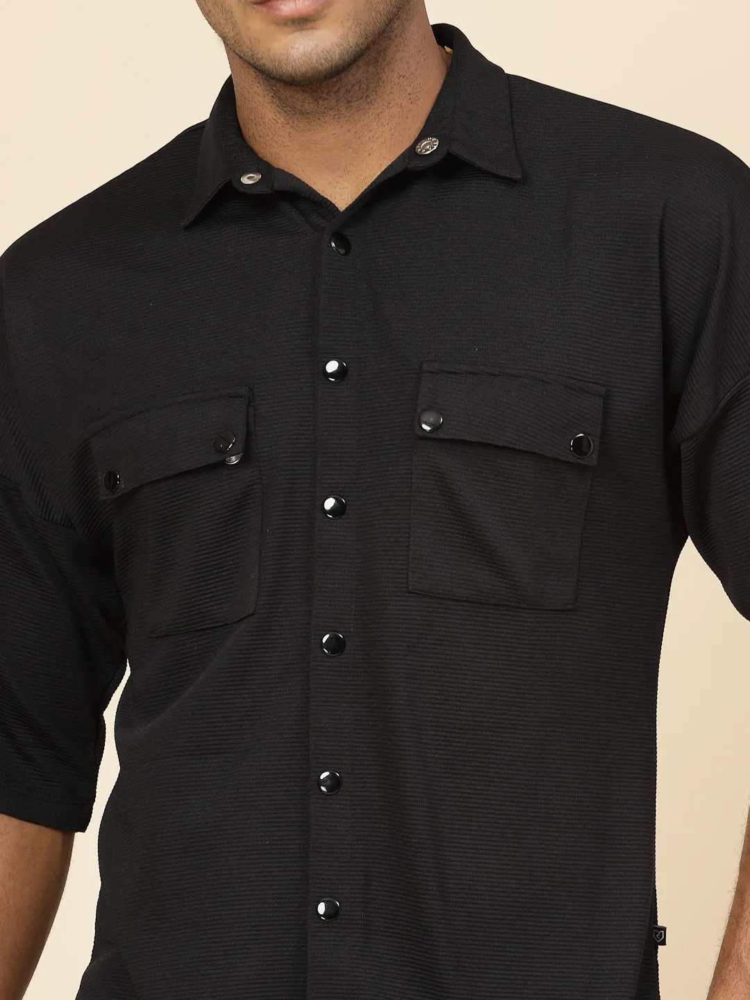 Oversized Utility Polyester Shirt