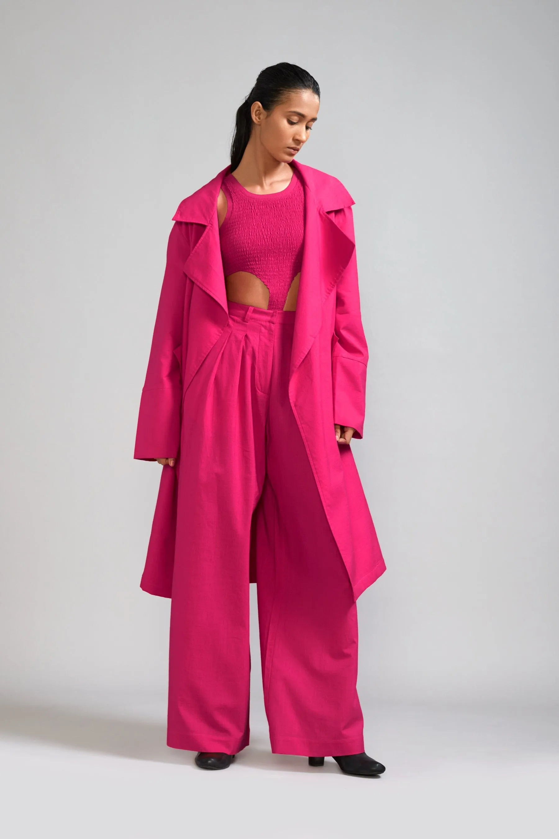 Pink Trench Jacket (Ready to Ship)